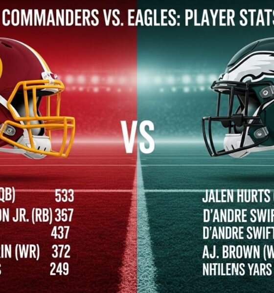 Washington commanders vs philadelphia eagles match player stats
