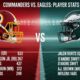 Washington commanders vs philadelphia eagles match player stats
